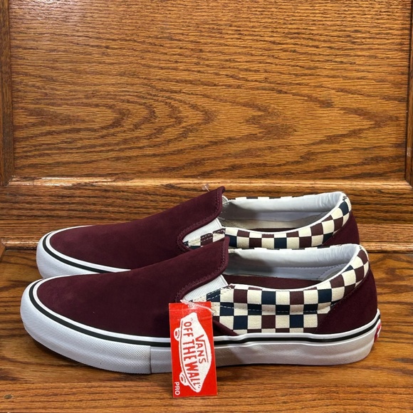 Vans Slip On Pro Multi Checker Port Royale Shoes - Picture 2 of 9